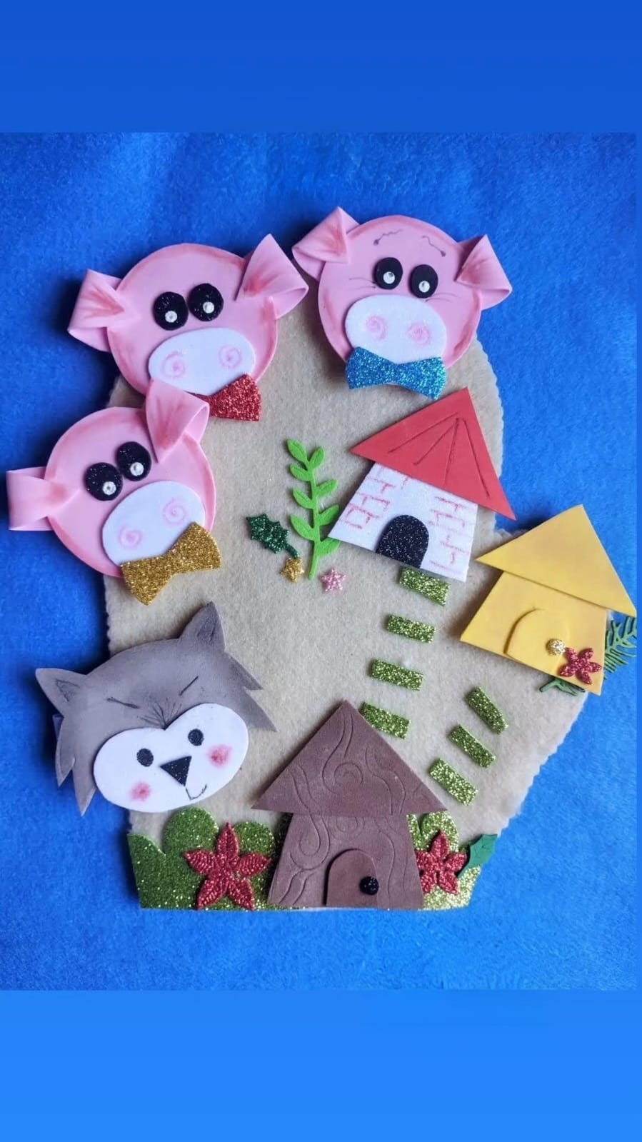 Juego Didáctico Infantil “Los 3 Cerditos” en Goma Eva – Artesanal y Educativo  👉 “Ideal para jardines y docentes” 👉 “Se realizan diseños personalizados”